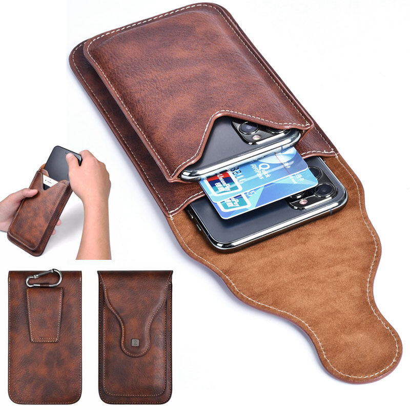 New Casual 4.7-6.5 ''bao Ốp điện thoại Kiểu Dọc cho điện thoại Samsung đai đeo đa năng có kẹp bao da bao điện thoại dọc từ
