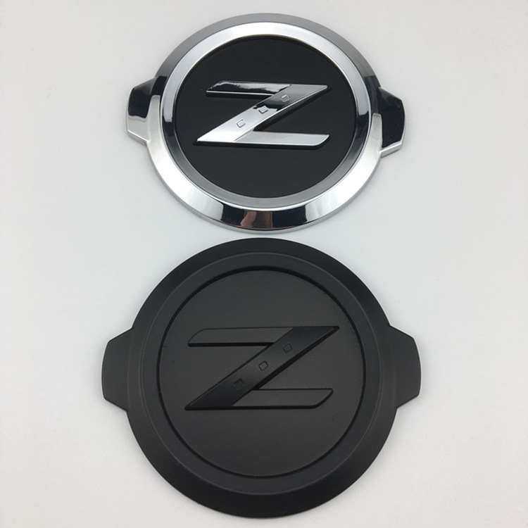 Black Emblem Badge Set For Nissan 370Z Fairlady Z Z34 - Front Grille, Side Door, Rear Trunk, ABS Plating