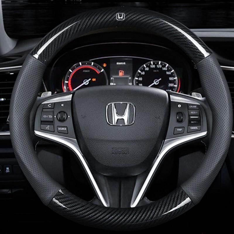 Ready Stock No Smell Thin Honda Carbon Fiber Leather Steering Cover Penutup Stereng For City Civic Jazz BRV CRV HRV ราคา 351 บาท*ส่งฟรี