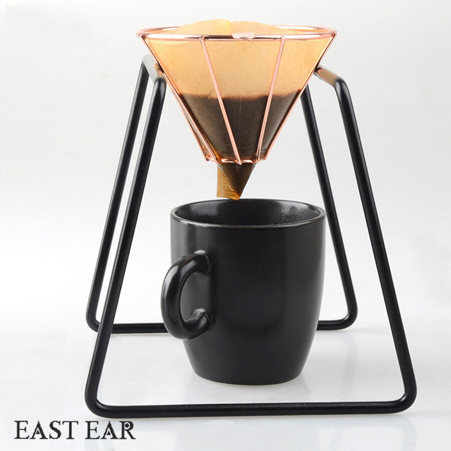 EASTEAR Stainlss Steel Hand Coffee Drip Stand V60 Dripper Holder Filter