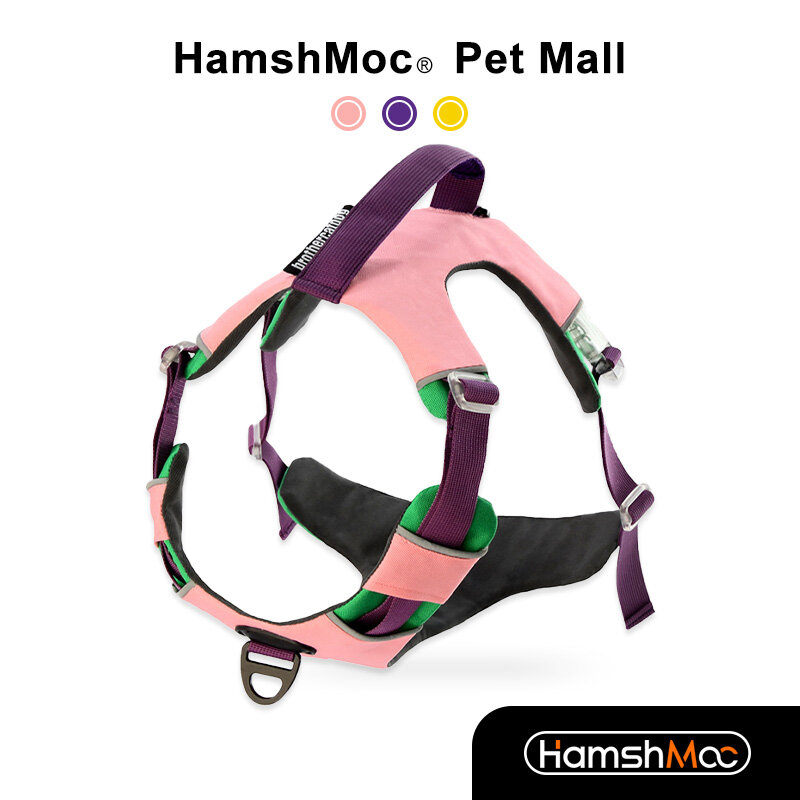 HamshMoc No Pull Dog Harness Adjustable Dog Vest Reflective Pet Harness Comfort Control Quick Release Buckle for Walking Small Medium Large Dogs ราคา 608 บาท*ส่งฟรี