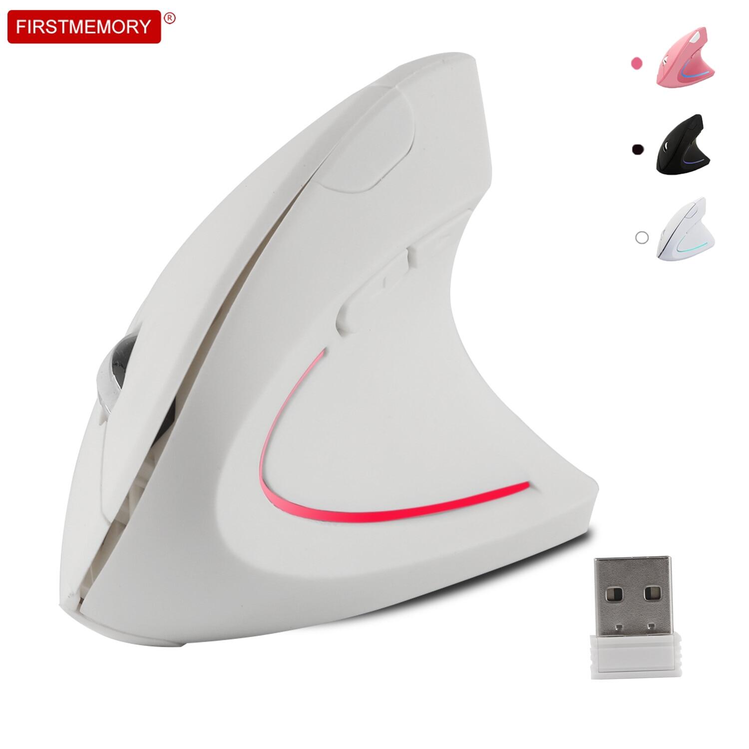 Chuột dọc tay phải không dây chuột chơi game usb 2.4g công thái học chuột khỏe cổ tay quang học 1600 dpi cho máy tính phụ kiện máy tính xách tay máy tính để bàn chơi game