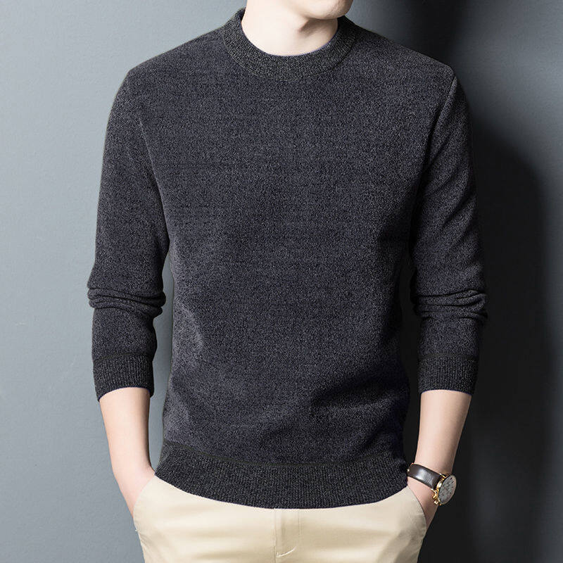Men's Pullover Sweater Round Neck Thermal Thick Knitwear Casual_voghion.com