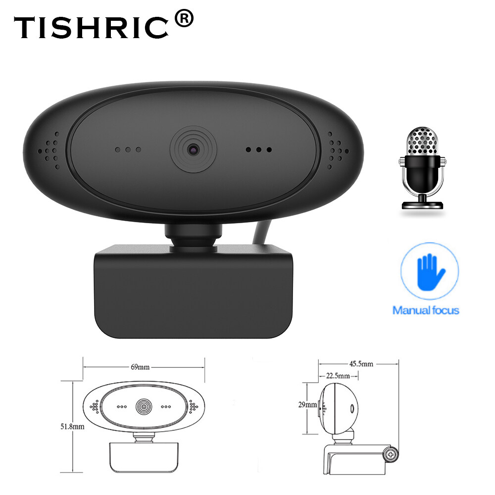 Tishric web cam webcamera 1080p 720 HD Video Camera cho PC cho máy tính