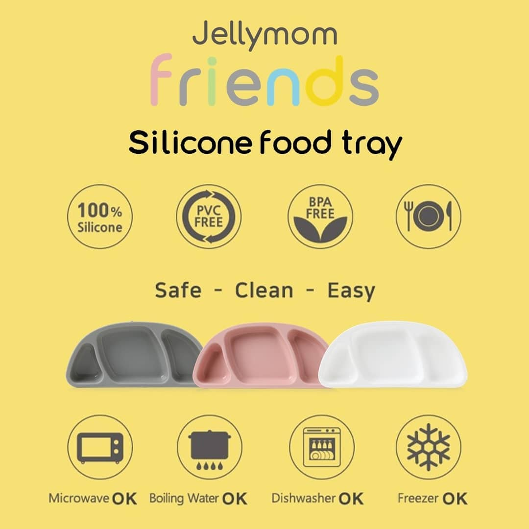 Jellymom Silicone Plate With Suction Base Yellow