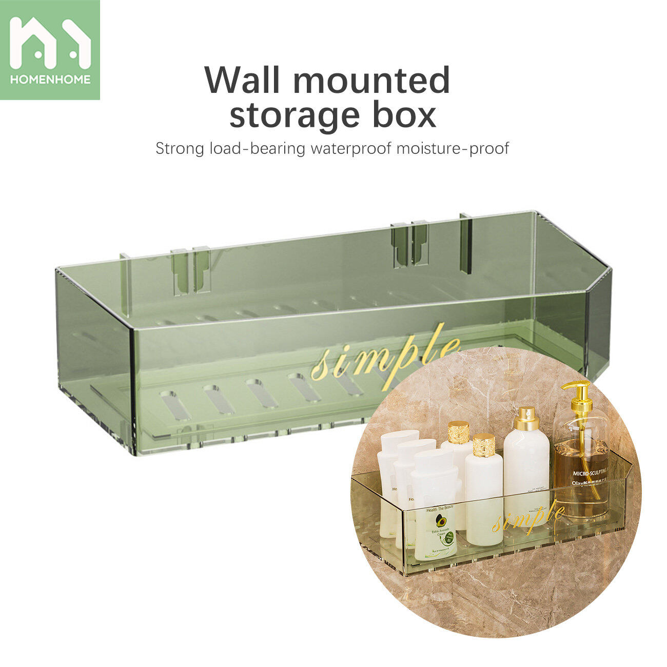 Homenhome giá lưu trữ treo tường đa chức năng cho phòng tắm