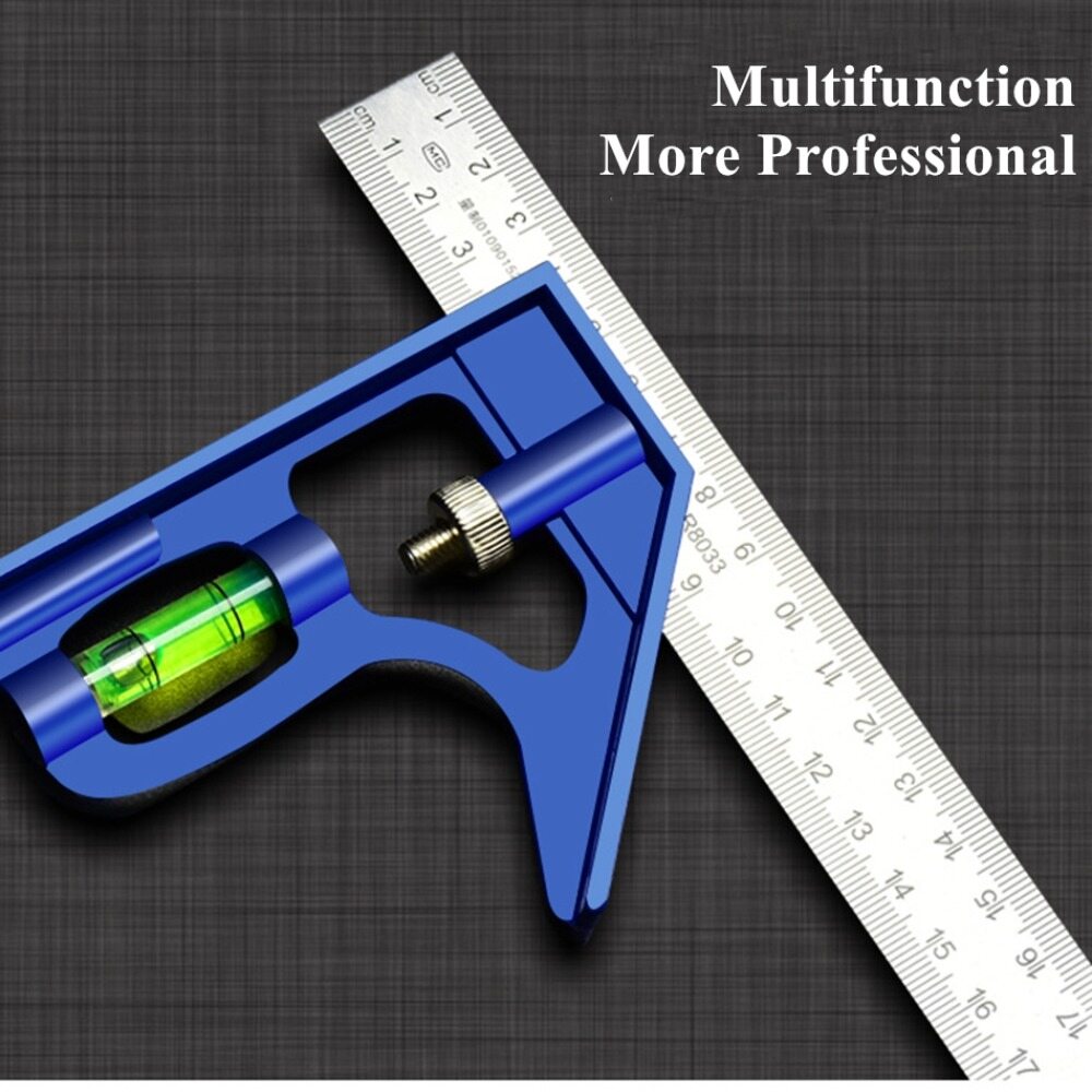 Manxianggy thước đo góc 300mm công cụ gia công gỗ công cụ đo 3 với ống bọt nước thước đo đánh dấu thước đo góc thước đo góc phải thước hiệu chuẩn vuông thước vuông