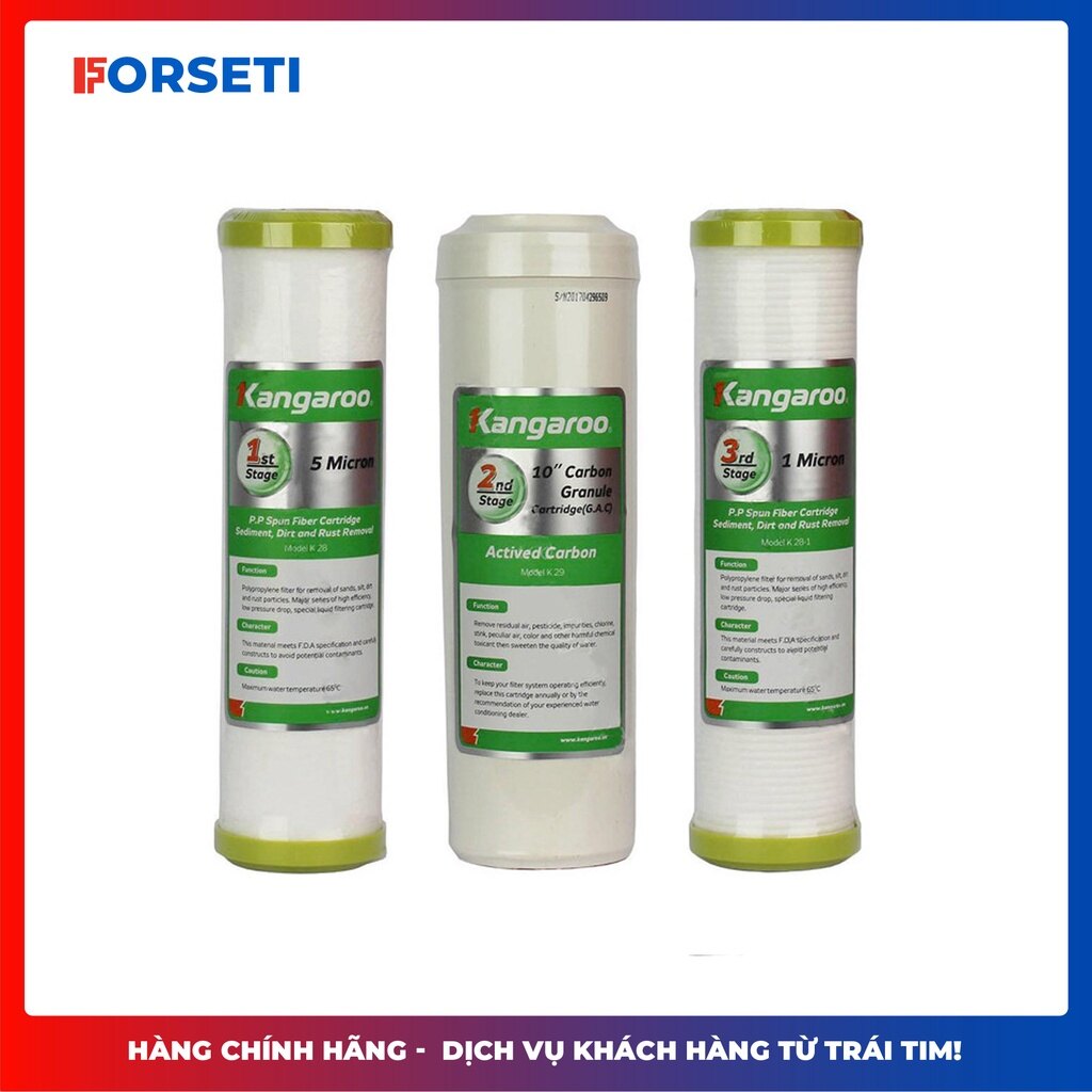 Bộ 3 lõi lọc thô kangaroo 123