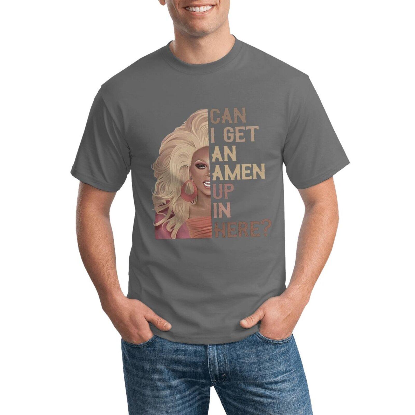 Couple Tshirts Rupaul Drag Race Can I Get An Amen Up In Here Inspired Printed Cotton Tees