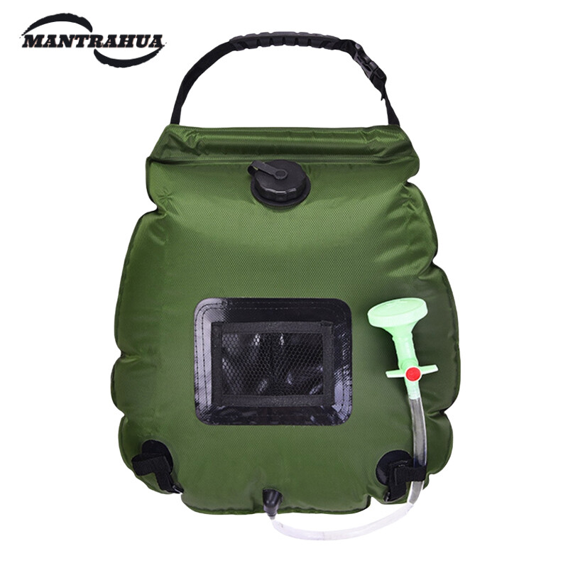 Túi Nước Nóng Năng Lượng Mặt Trời Mantrahua 20L, Túi Nước Tắm Tiện Dụng Cho Du Lịch Ngoài Trời, Đi Bộ Đường Dài, Cắm Trại