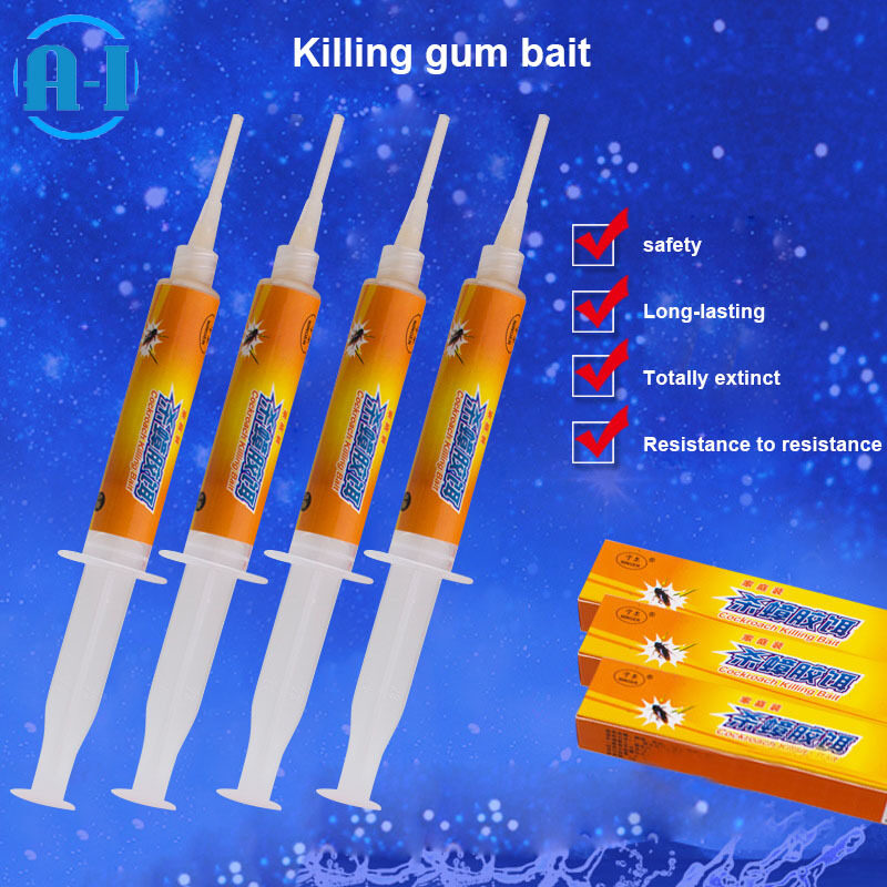 AI 4 Pcs Cockroach Killing Pesticide Control Gel Bait Drug Nest Safe