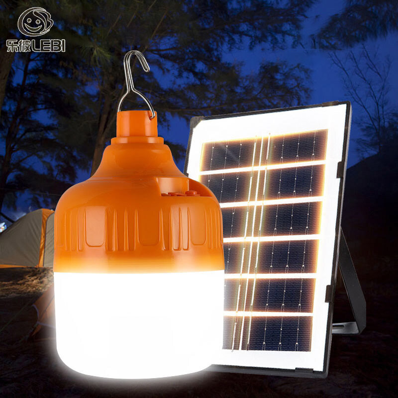 Lebi bóng đèn led sạc đèn sân vườn ngoài trời đèn chợ đêm khẩn cấp công suất cao bóng đèn đứng