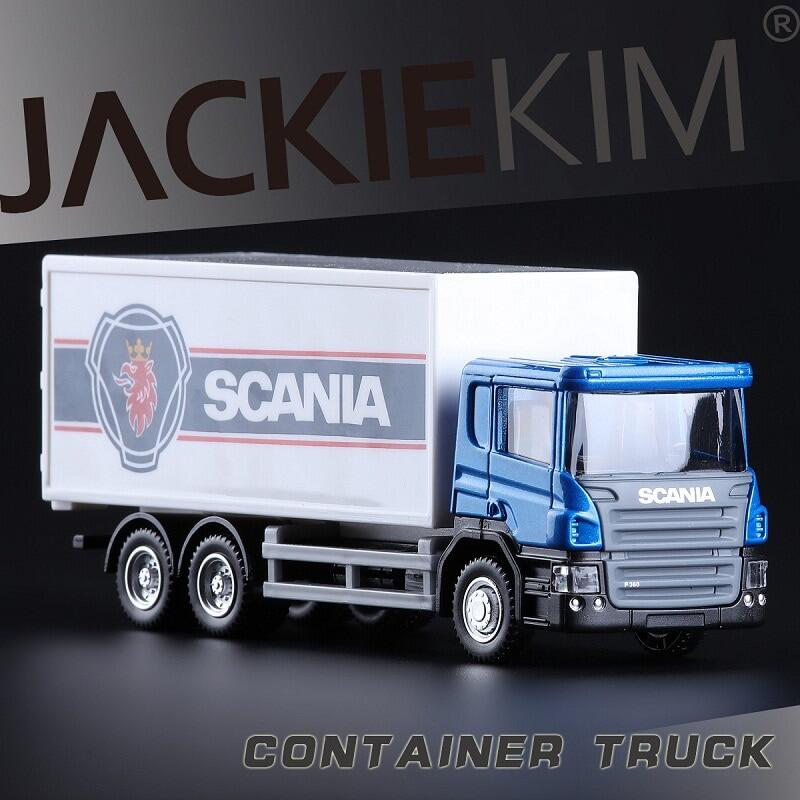 Railed/động cơ/xe/Xe Đạp Scania container Xe tải vận chuyển mô phỏng tinh tế Diecast & Xe đồ chơi RMZ thành phố 1:64 mô hình hợp kim