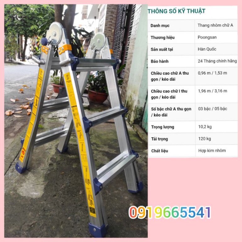 Thang nhôm poongsan hàn quốc ps43