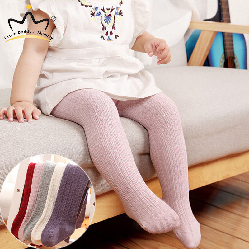 Quần Tất Bé Gái Mới Quần Tất Bé Trai Sơ Sinh Quần Tất Dệt Kim Màu Trơn Cho Trẻ Tập Đi Trẻ Sơ Sinh Quần Tất Vải Cotton Cho Bé