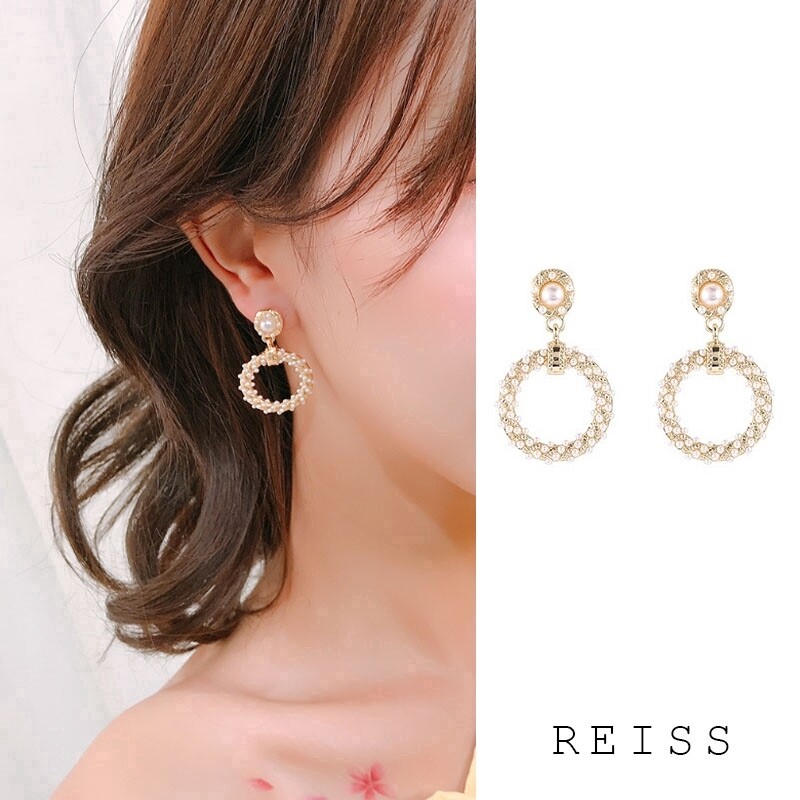 Hoa Tai Bạc Tròn 925 Vàng Hàn Quốc Khách Sạn Hoa Tai Deluna Iu