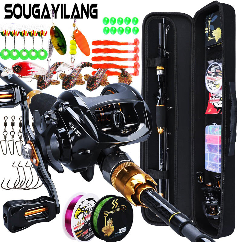 Bộ Cần Câu Và Máy Câu Cần Câu 4 Khúc Cần Câu Cá Bằng Sợi Carbon Cao Cầm Tay Và Máy Câu Ngang Tỷ Số Truyền Động 6.3:1 Bộ Đầy Đủ Để Câu Cá Nước Ngọt Du Lịch