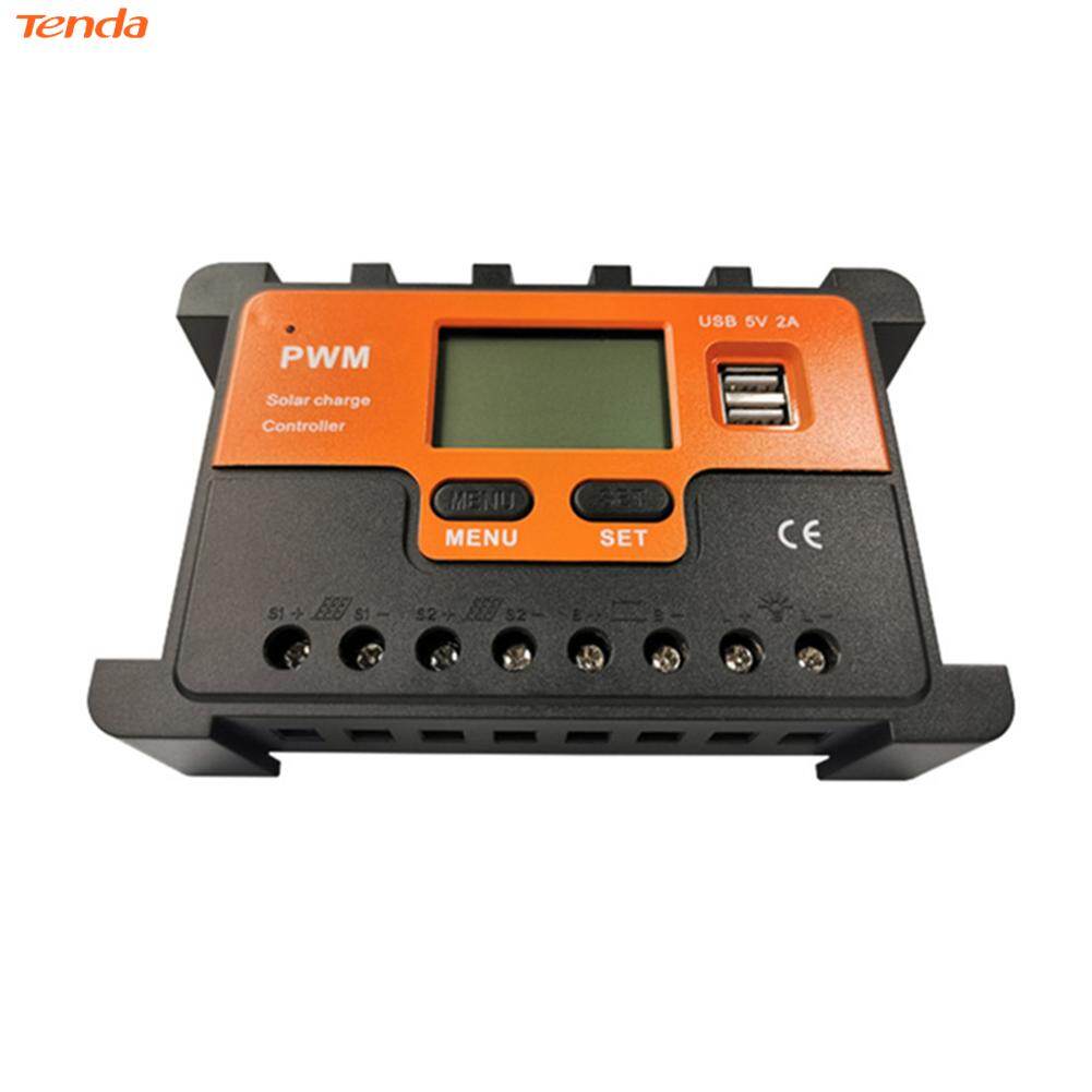 Bộ điều khiển sạc năng lượng mặt trời usb kép, tấm pin mặt trời pwm 12v 24v bộ điều khiển pin sạc điện áp