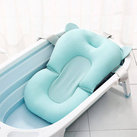 Baby Bath Tub Seat Mat - Foldable Anti-Slip Cushion