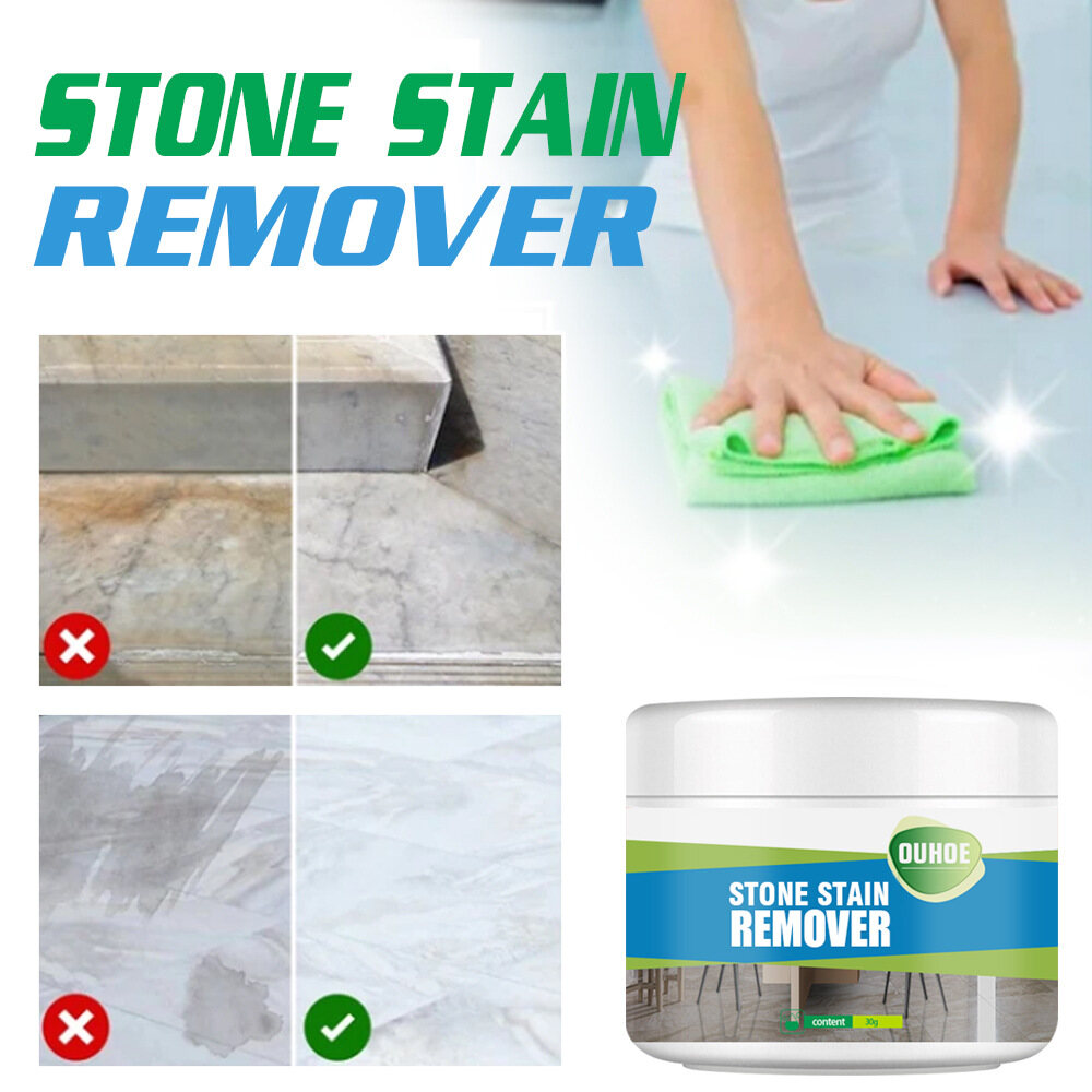 Jiuch chất tẩy vết bẩn trên đá 30g chất tẩy rửa đá granite vết bẩn sâu cứng đầu chất tẩy vết bẩn dầu chất tẩy rửa sàn nhà hiệu ứng đá bột làm sạch đá/xà phòng cặn bã/vết nước cứng/chất tẩy vết bẩn thực phẩm chất tẩy rửa gia dụng bằng đá