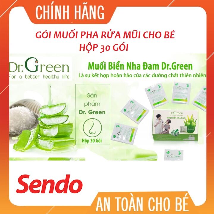 Muối rửa dr.green chiết xuất từ nha đam - rữa mũi dr.green - muoi 01