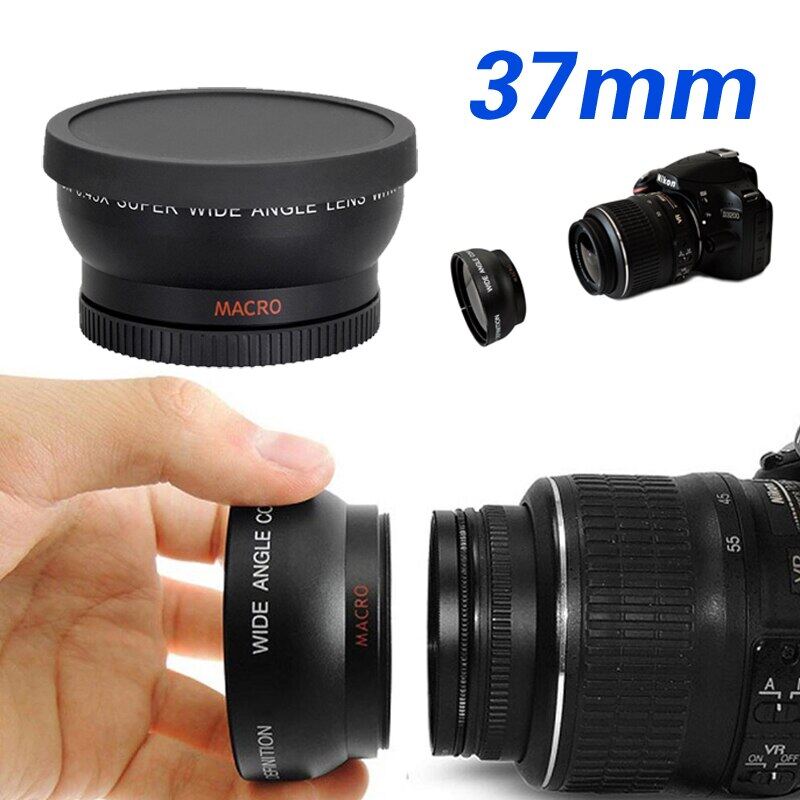 37มม. 0.45X ซูเปอร์มาโครมุมกว้าง Fisheye มาโครเลนส์ถ่ายภาพสำหรับ Canon NIKON Sony PENTAX DSLR กล้อง SLR 37มิลลิเมตรด้ายเลนส์