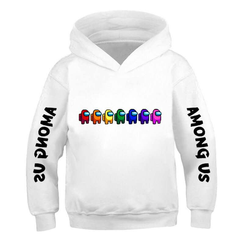 Among us áo hoodie bé trai áo len dài tay cho bé gái áo len lông cừu cho trẻ em quần áo trẻ em dài tay in hình hoạt hình áo chui đầu áo nỉ thể thao dáng rộng thường ngày