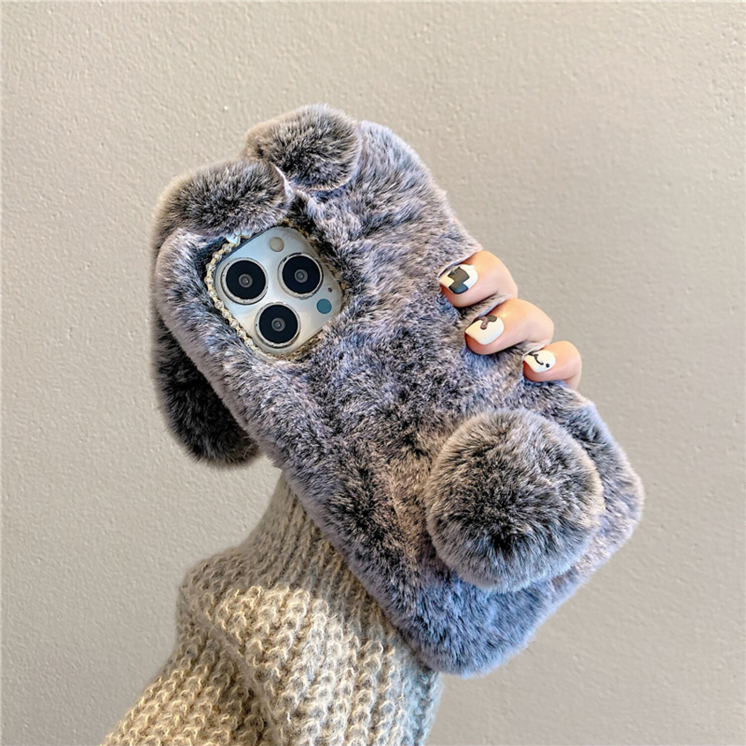Cute Rabbit Ears Plush Phone Case For Iphone Pro Max Plus Xr X_voghion.com
