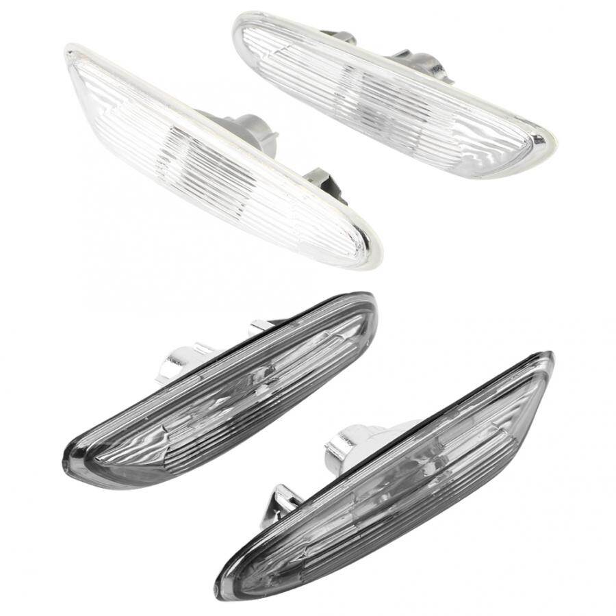 2 chiếc nắp đèn tín hiệu rẽ đánh dấu bên hông không có bóng đèn cho bmw e90 e91 e92 e93 3 series 2006-2011 phụ kiện ô tô màu trắng/xám