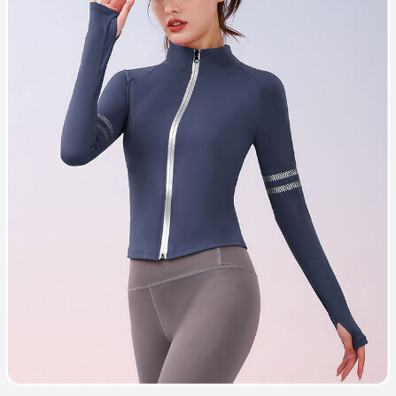 SUPERFLOWER Women's Running Fiess Sports Zipper Fast Drying Stand Collar Long Sleeve Tops Yoga Jackets_voghion.com