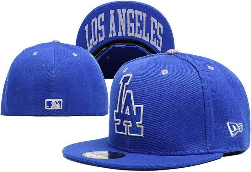 【 Quality】MLB ดอดเจอร์ลอสแอนเจลิสของ Anaheim หมวกตั้งเบสบอล Caps ผู้ชายผู้หญิงสบายๆขนาดหมวกกีฬากลางแจ้งติดตั้งหมวก Full Close HipHop คนรัก