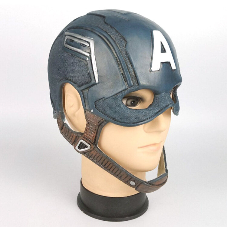 Captain-America 3 Civil War Latex Mask Marvel Heroes Hood Party Halloween Captain-America Mask