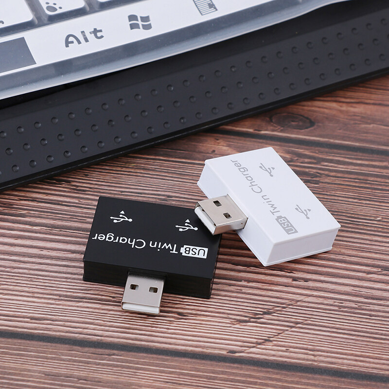 Mới 1-to-2 cổng USB 2.0 Nam USB chia hai cổng Hub chuyển đổi Dây cáp