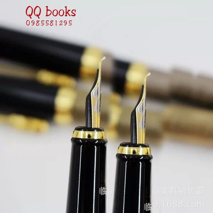 Bút máy thư pháp, bút sắt thư pháp ngòi cong qq pens 01
