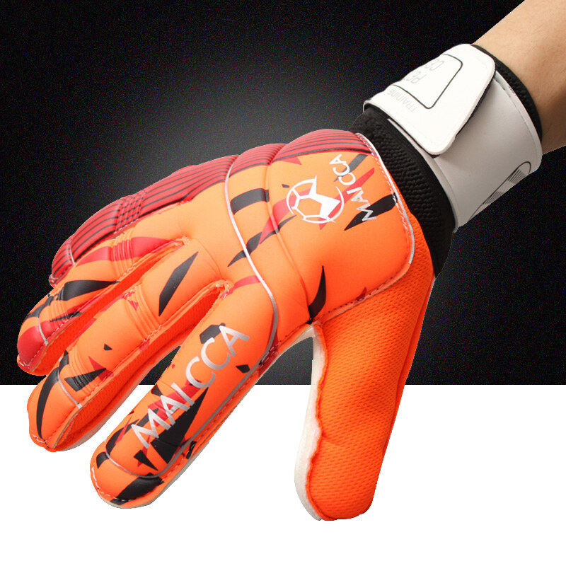 FineTop ใหม่ถุงมือโกลฟุตบอลผู้ใหญ่ผู้รักษาประตูถุงมือนมเทป Finger Gantry ถุงมือสำหรับเกม