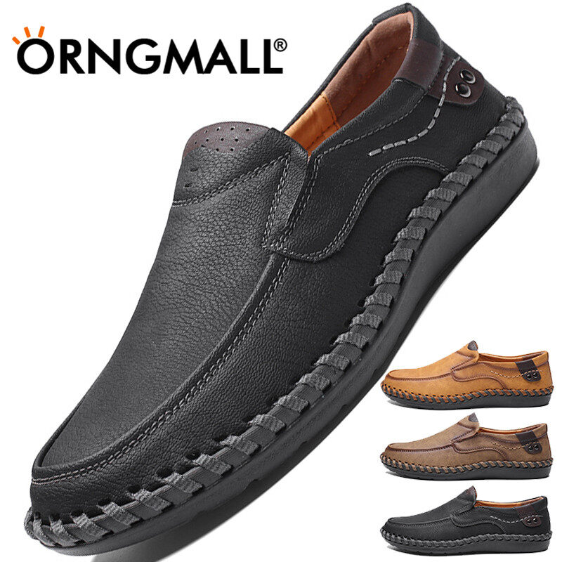 Orngmall Giày da Cho cổ điển cho nam Cổ Điển Màu Đen Giày Da lịch sự cho bé Giày da Gốc da bò Thiết Kế Giày Cho Doanh Nghiệp cỡ lỡn 38-50