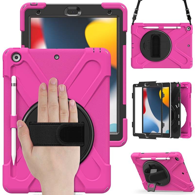 7th/8th/9th 10.2inch Kids Stylish Shockproof Tablet Cover with Pencil Holder Hand Strap Carrying Strap Kickstand XZC Push Pop Fidget Toys Case for iPad 2019/2020/2021 iPad 2019/2020/2021 10.2 