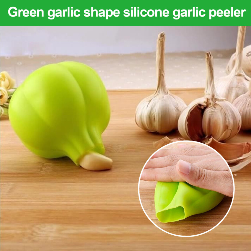 2 Pcs Garlic Peeler Peeler Silicone Easy Roll Tube Useful Garlic Odorfree Kitchen Tool Silicone Tube Roller to peel Garlic Cloves keep your Hands away from Smell 