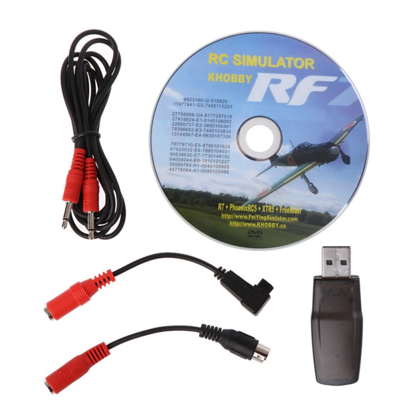 RC Simulator 22 Trong 1 USB RC Simulator Với Cáp Tương Thích Cho G7 Phoenix 5.0 Aerofly XTR VRC đua FPV