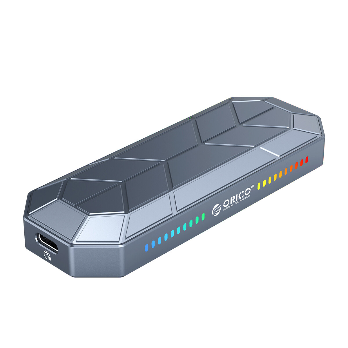 Ốp Lưng ORICO RGB M2 SSD NVME Enclosure M.2 Sang USB Loại C 3.1 Gen2 10Gbps SSD Box Ốp Lưng M.2 SSD 