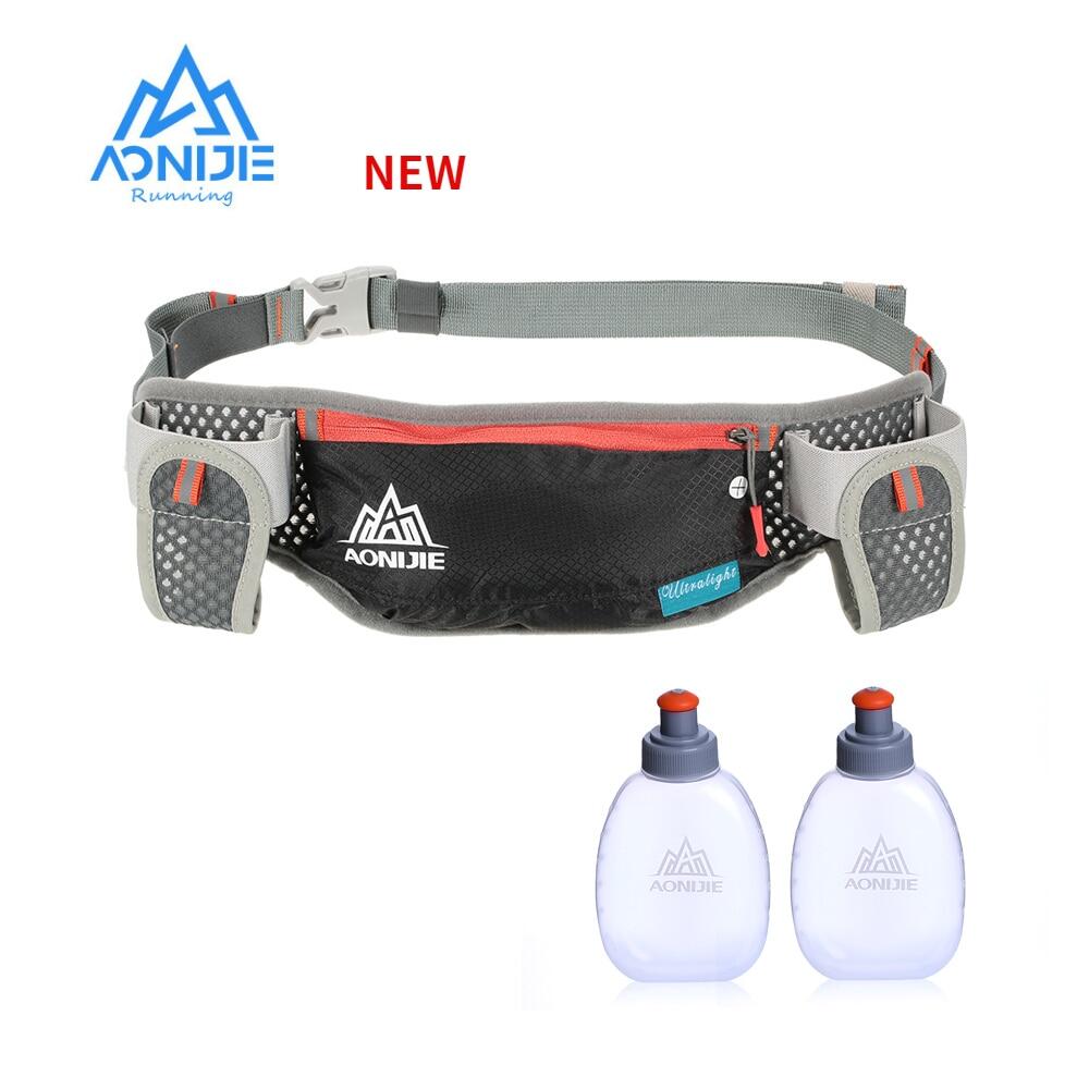 5 AONIJIE Running Hydration Waist Pack With Two Water Bottle 170Ml Bag Belt Bottle Phone Holder Waterproof Jogging