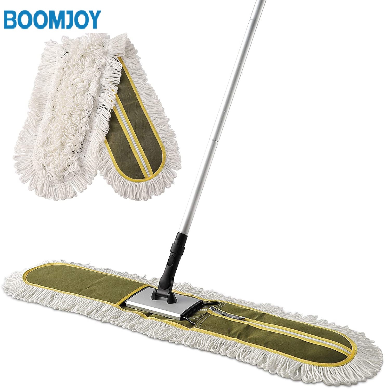 BOOMJOY 36" Commercial Dust Mops for Floor Cleaning Heavy Duty Hotel Company Household Cleaning Supplies for Hardwood, Tiles, Marble Floors,Green ราคา 676 บาท*ส่งฟรี