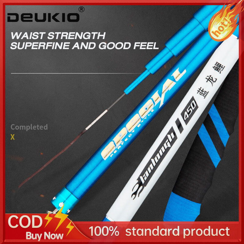 Deukio cần câu tay cá cần câu cá đế carbon cần câu cá nhẹ dụng cụ câu cá cần câu cá carbon 2.7m-6.3m cần câu tay chính hãng