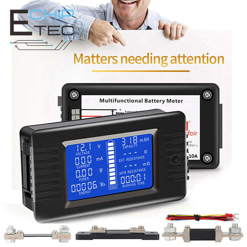 1 cái pzem-015 0-200v 50a 100a 200a 300a pin xả tester công suất điện năng năng lượng trở kháng trở kháng ampe kế kỹ thuật số vôn kế đồng hồ đo năng lượng với shunt