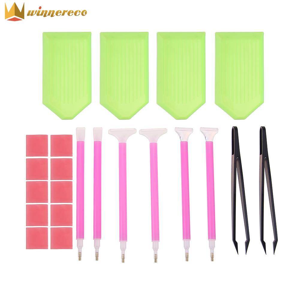 【Winnereco】Bộ Dụng Cụ Bút Thêu Chữ Thập Tranh Đính Đá Tự Làm 5D Phụ Kiện