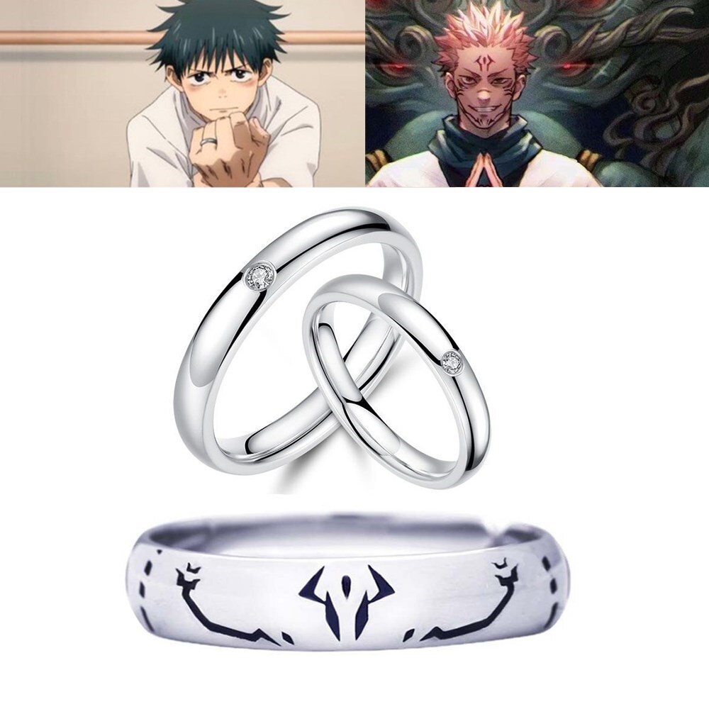 Nhẫn Anime Jujutsu Kaisen Hóa Trang Yuta Okkotsu Ryomen Sukuna Nhẫn Có Thể Điều Chỉnh Cho Cặp Đôi Nam Nữ Phụ Kiện Trang Sức Đạo Cụ