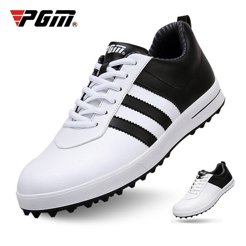 PGM Men Golf Shoes Anti-slip Breathable Super Fiber Spikeless Waterproof Outdoor Sports Sneakers XZ089