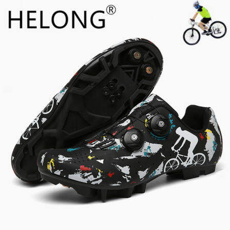 Helong Men and Women Cycling Shoes mtb Carbon Road Bike Shoes Men Sneakers Breathable Self-locking Riding Bicycle mtb shoes