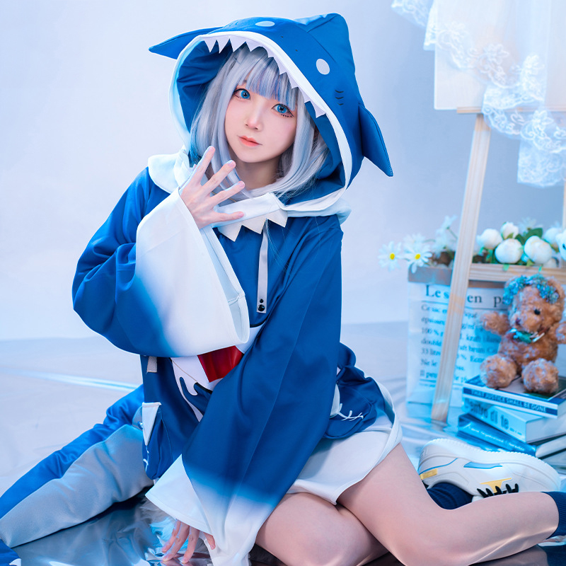 レディースウェア gura Vtuber Hololive ENG Gawr Gura Shark Girl Cosplay Costumes Girl