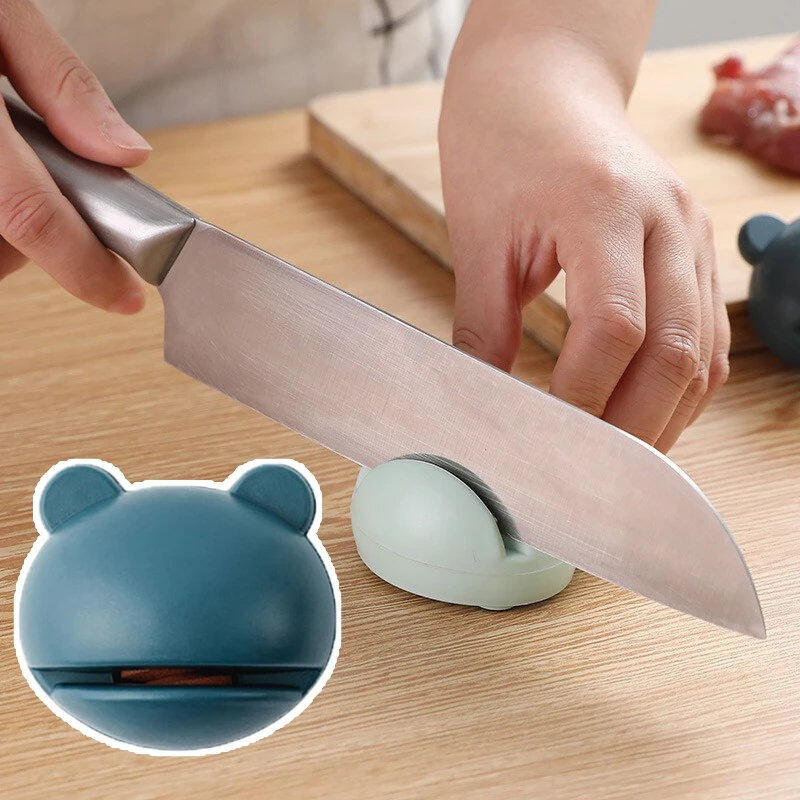 Dụng cụ mài mini bằng tay chống trượt dụng cụ mài dao nhanh chuyên nghiệp dụng cụ mài cắt kéo hoạt hình ếch dụng cụ nhà bếp dụng cụ nhà bếp